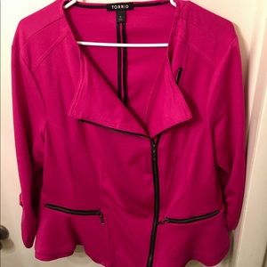 Torrid Hot Pink Blazer with Flare Waist